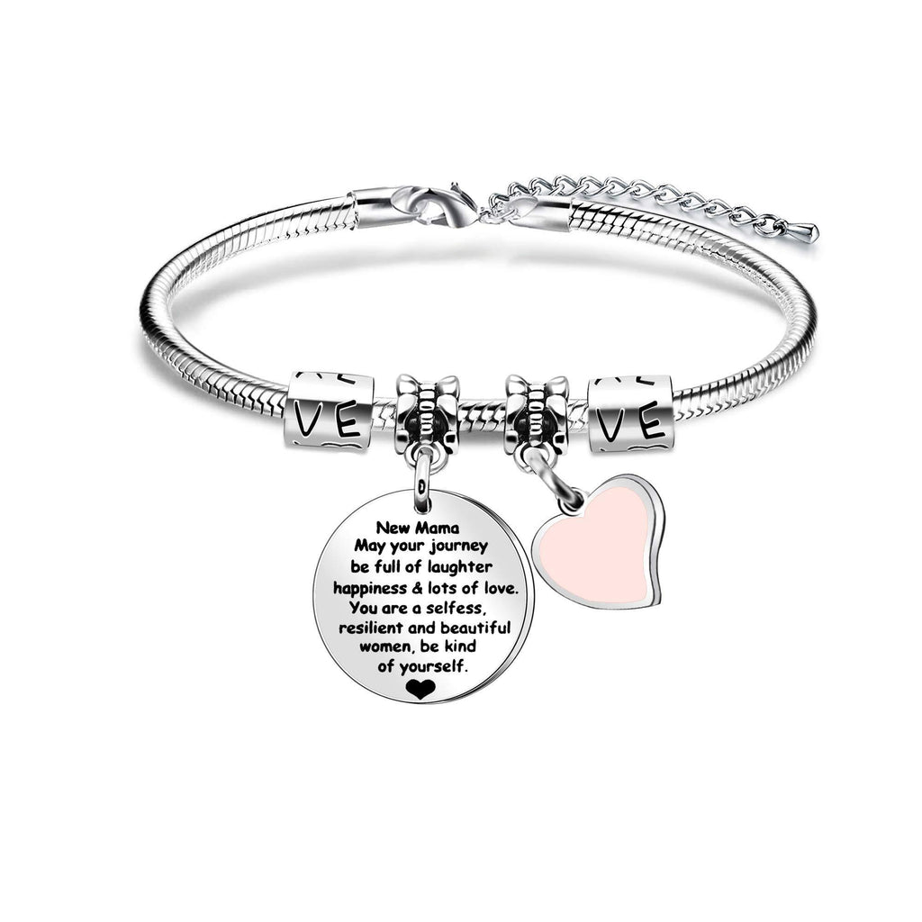 [Australia] - Coagurmes Mom to be Gifts Bracelet New Mom Pregnancy Announcement Gift Pregnant Mom Gifts First Time Mom Gift May the Rest of Life be the Best of Your Life Snake Chain Bangle 