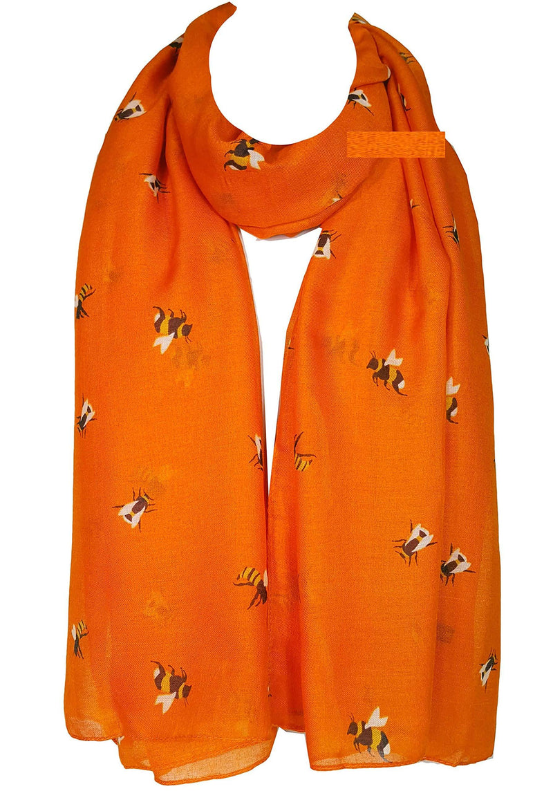 [Australia] - GFM® Bees Print Scarf Be-18-nrg-orange 