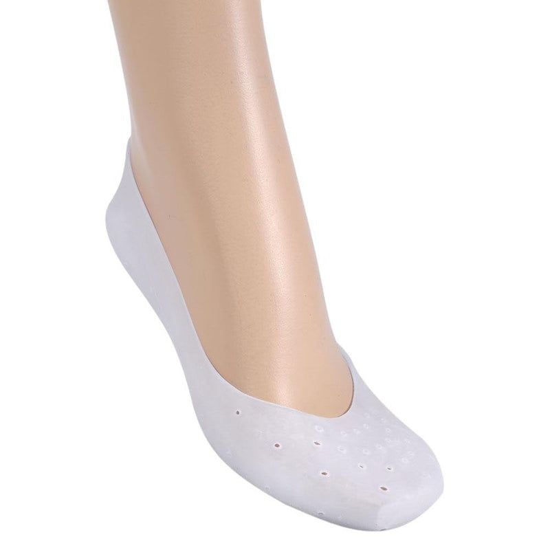 [Australia] - 1Pair Silicone Socks Foot Protector Full Length Foot Silicone Gel Socks Moisturizing Cracked Skin Care for Foot Care(S) S 