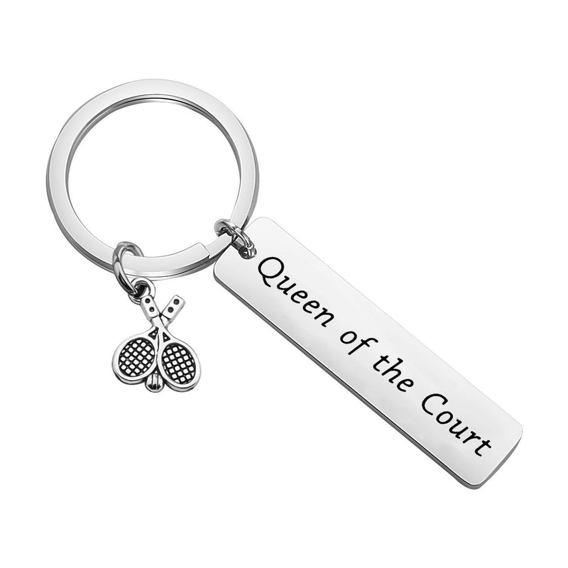 [Australia] - MYSOMY Tennis Gift Tennis Keychain Tennis Mom Gift Queen of the Court Tennis Player Gift Tennis Team Gift Tennis Racket Jewelry Tennis Lover Gift Tennis Coach Gift Queen of The Court Tennis key- 