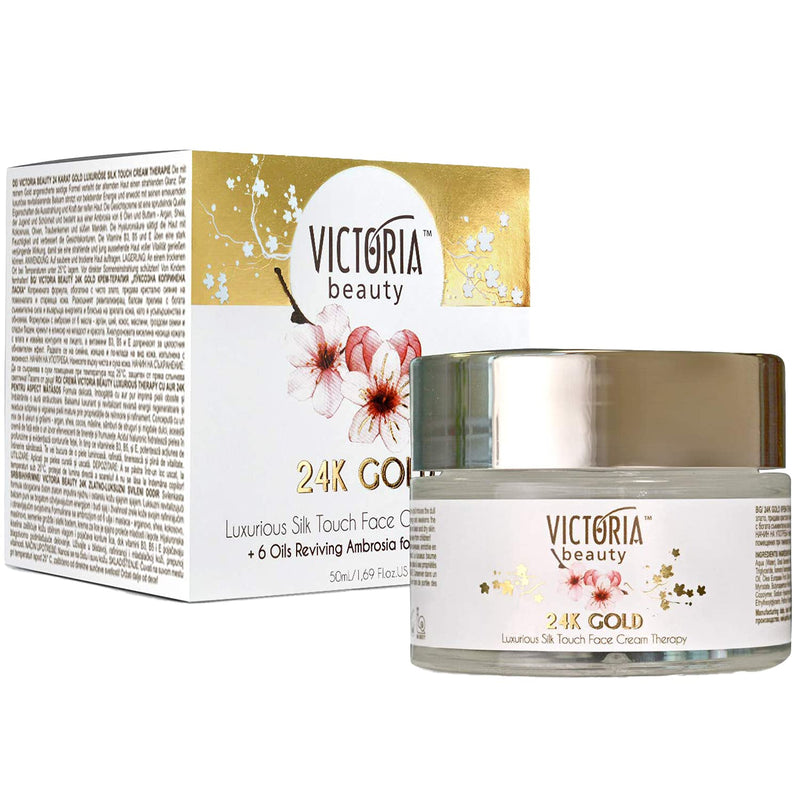 [Australia] - Victoria Beauty 24K Gold Luxurious Silk Touch Face Cream Therapy - Ideal Anti-Aging Moisturiser for an Ever-Youthful Skin, 50ml 