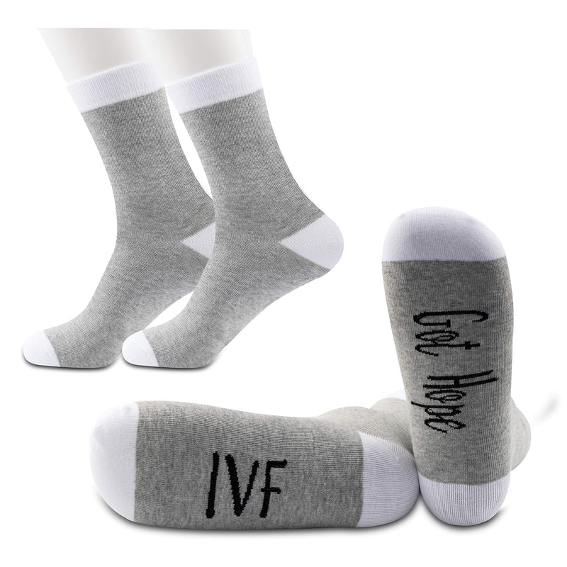 [Australia] - PYOUL 2 Pairs IVF Socks Lucky Transfer Gifts IVF Got Hope Socks Infertility Socks Lucky Socks Ivf Got Hope 