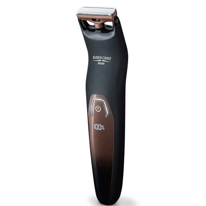 [Australia] - Beurer HR6000 Barbers Corner Body Groomer | Face and Body Shaving | for a Wet or Dry Shaving | Flexible Double-Sided Stainless Steel Blade | Adjustable Comb Attachment | 13 Trim Lengths | LED Display 
