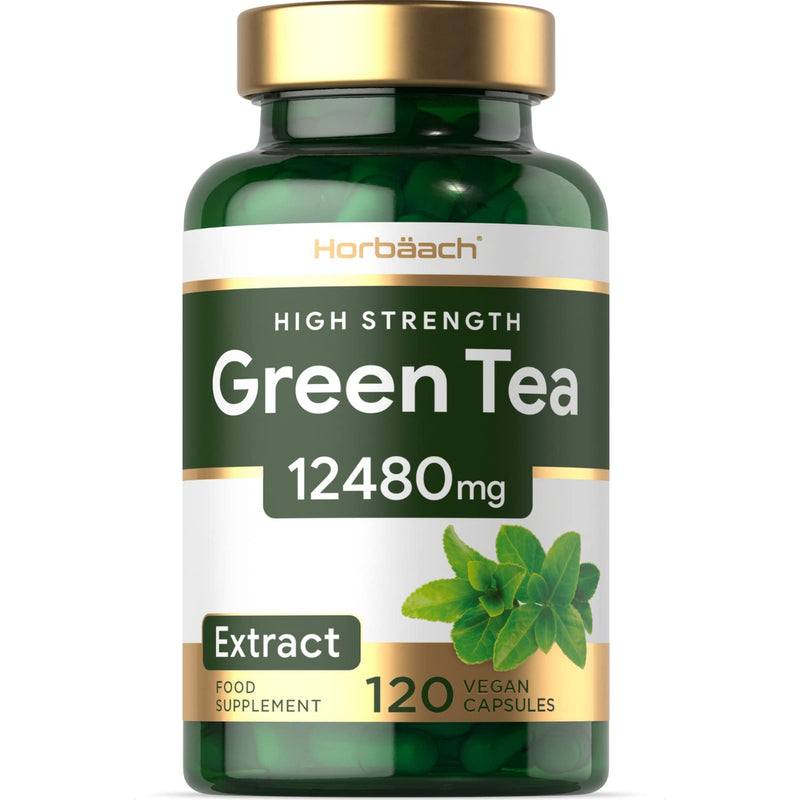 [Australia] - Green Tea Extract 12480mg | 120 Vegan Capsules | Antioxidant & Rich in Polyphenols | Keto Diet Friendly | High Strength | Non-GMO, Gluten Free Supplement 