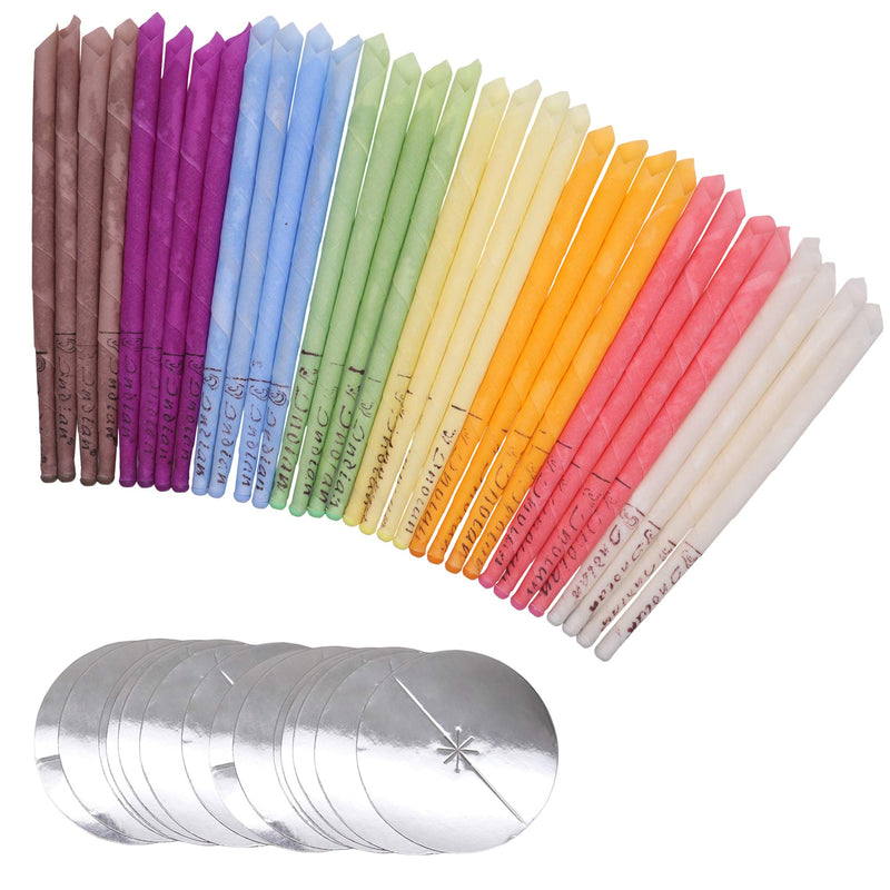 [Australia] - Ear Candles 32pcs Natural Ear Candles Beeswax Candling Cones,with 16 Protective Disks，Ear Wax Remover Candles Kit with Natural Organic Beeswax (32 pcs) 32 Pcs 