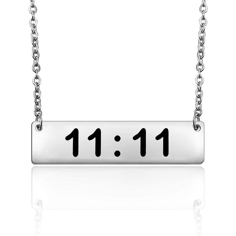 [Australia] - Make A Wish 11:11 Necklace Spiritual Jewelry Wishing Necklace Make a Wish Quote Gift for Women (necklace) 
