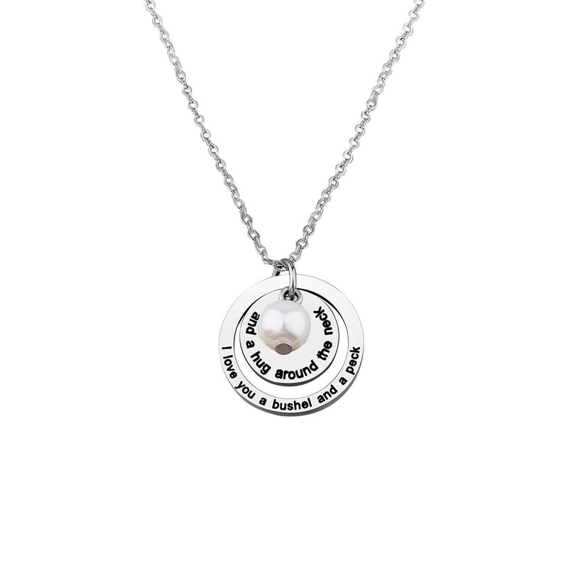 [Australia] - I Love You a Bushel and a Peck Necklace Gift for Mom Grandma 