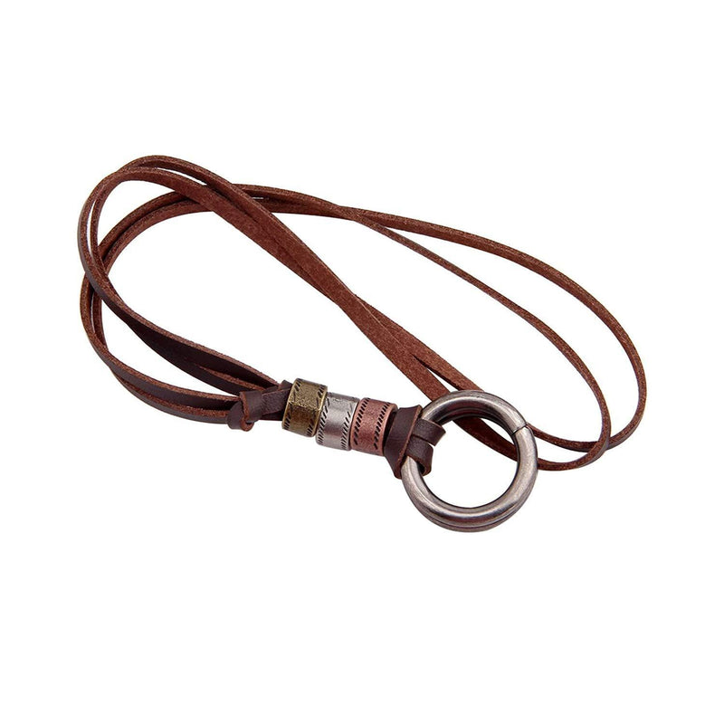 [Australia] - Eyeglass Holder Necklace O Ring Adjustable Leather Strap Necklace A 