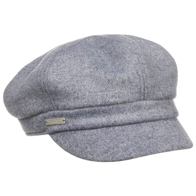 [Australia] - Seeberger Vanessa Melange Newsboy Cap Women´s Winter One Size blue-mottled 