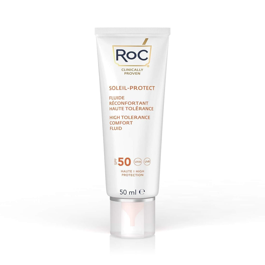 [Australia] - RoC - Soleil-Protect High Tolerance Comfort Fluid SPF 50 - Face Moisturiser - Hypoallergenic Sunscreen - Sensitive Skin - 50 ml High Tolerance SPF 50 