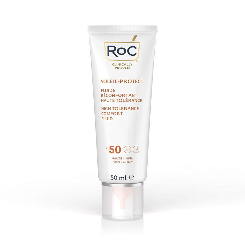 [Australia] - RoC - Soleil-Protect High Tolerance Comfort Fluid SPF 50 - Face Moisturiser - Hypoallergenic Sunscreen - Sensitive Skin - 50 ml High Tolerance SPF 50 