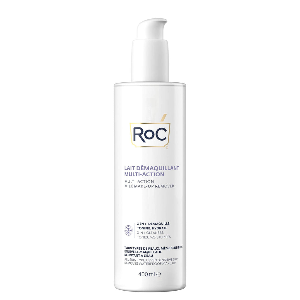 [Australia] - RoC - 3 In 1 Milk Make-Up Remover - Cleanses, Tones & Moisturises - Removes Waterproof Make-up - All Skin Types - 400 ml 