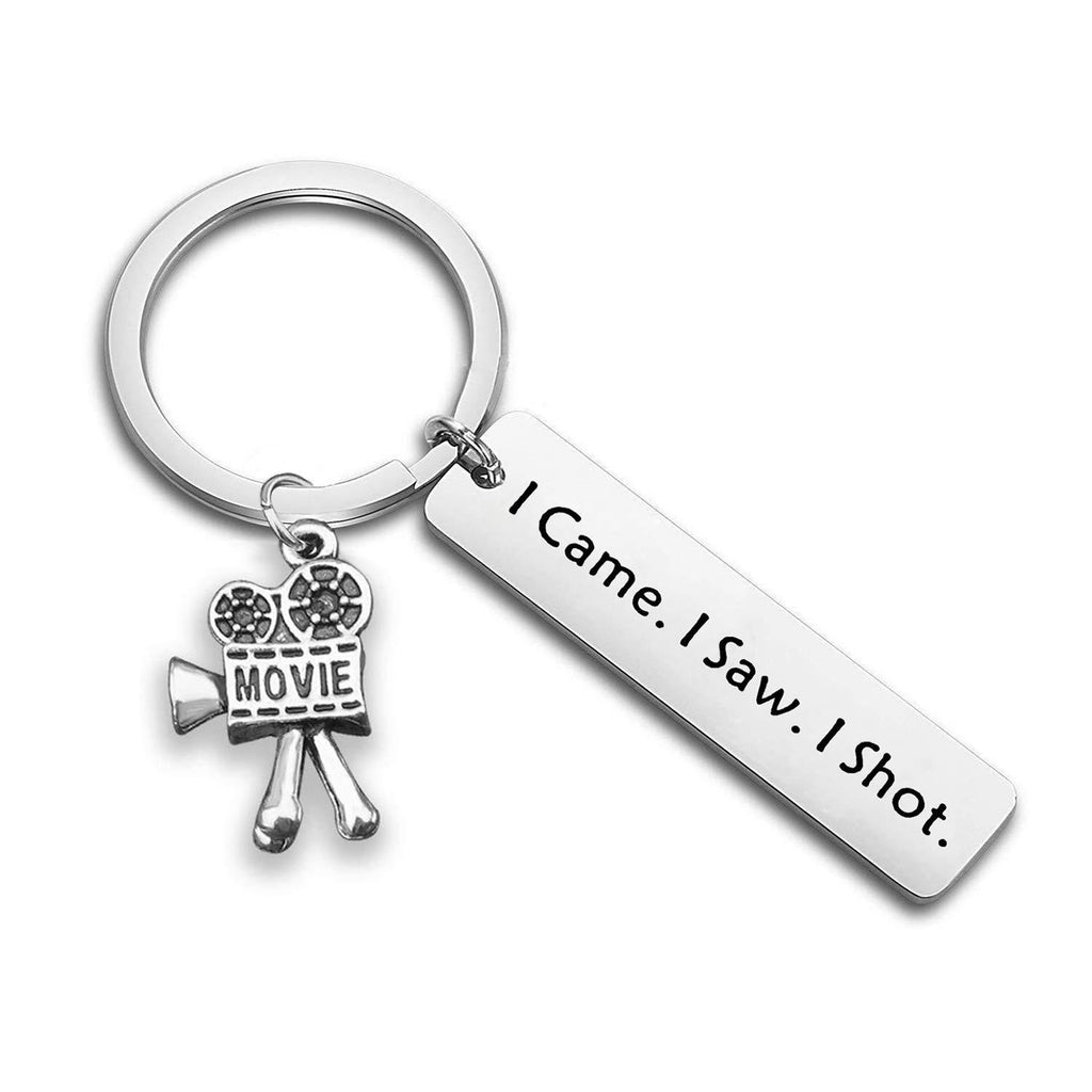 [Australia] - MYSOMY Movie Camera Keychain Filmmaker Gift I Came I Saw I Shot Film Director Jewelry Gift for Film Student I Saw I Shot key 