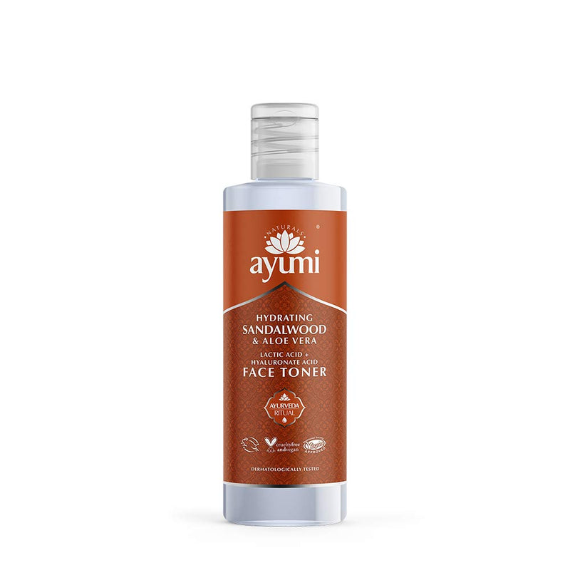 [Australia] - Ayumi Hydrating Sandalwood & Aloe Face Toner, Maintains a Delicate Complexion & Natural Softness, With Lactic Acid & Willow Bark to Gently Tone the Skin - 1 x 150ml Aloe & Sandalwood 