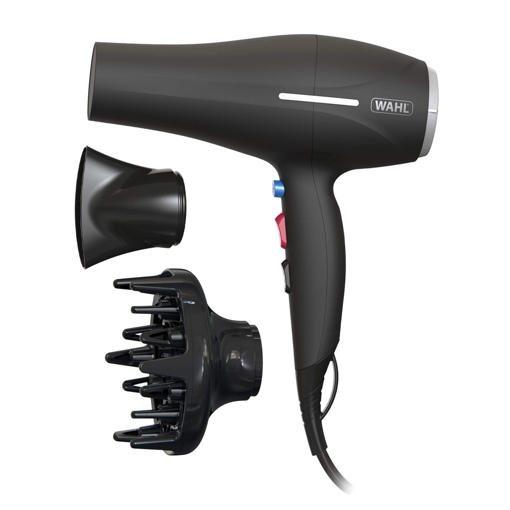 [Australia] - Wahl Ionic Smooth Hairdryer, Hair Dryers for Women, Cool Shot Button, 3 Heat and 2 Speed Settings, Quick Dry Airflow, Fast Drying, Reduce Static, Black 