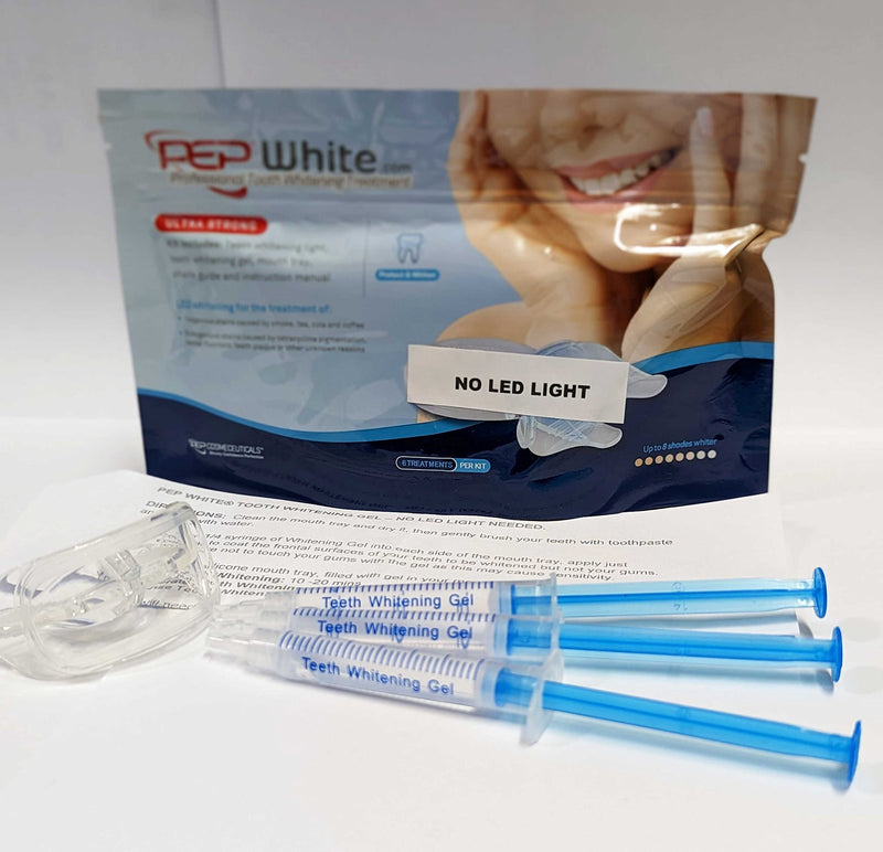 [Australia] - PepWhite Ultra - Super Strong Teeth Whitening (3 x Gel Refill + Mouth Tray Only) 4 Piece Set 