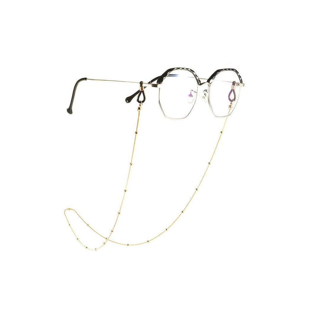 [Australia] - TseenYi Bohemian Anti-skid Glasses Chain Fashion Alloy Beads Snake Bone Chain Gold Eyeglass Holder Chain Sunglasses Holder Eyeglass Accessories Eyewear Retainer Reading Glasses Strap for Men and Women 