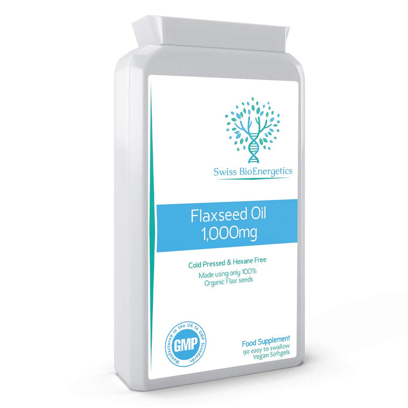 [Australia] - Flaxseed Oil Capsules 1000mg � 90 Vegan Soft Gels - High in Omega 3, 6, 9 - Made with only Cold Pressed, Hexane Free Organic Flax Seed - Manufactured in The UK 