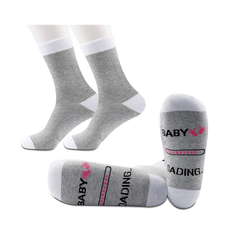 [Australia] - PYOUL 2 Pairs New Mom Socks Baby Loading Socks Pregnancy Socks Baby Shower Socks for New Mom Mother's Day Socks Baby Loading-pink 