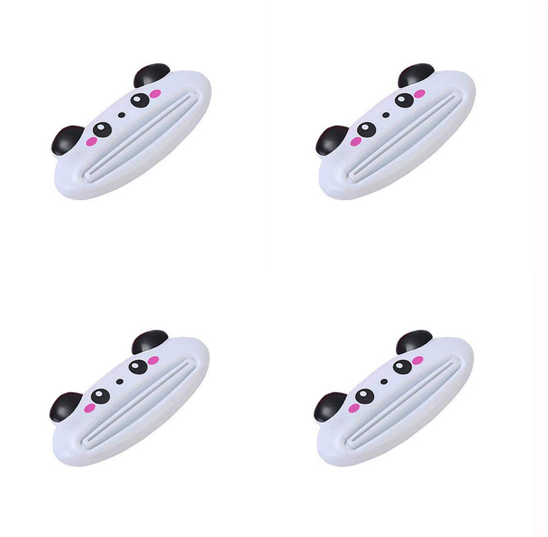 [Australia] - 4pcs Toothpaste Dispenser Kids Children Tools Animal Tooth Paste Tube Squeezer Toothpaste Rolling Holder Home Bathroom Supplies,Panda Panda 