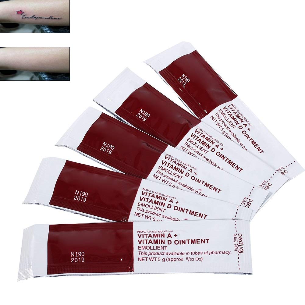 [Australia] - Tattoo Cream, 100pcs Tattoo Aftercare Cream Professional Anti-Scars Healing Cream A&D Vitamin A&D Ointment 