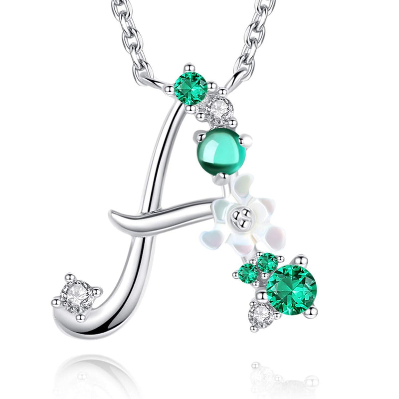 [Australia] - VIKI LYNN Initial Necklace 925 Sterling Silver Cubic Zirconia Letter A-Z Alphabet Personalized Charm Necklace Gifts for Girls 