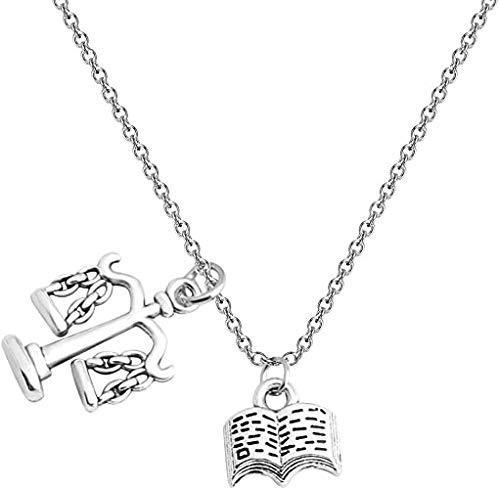 [Australia] - Scales of Justice Pendant Necklace Lawyer Necklace Law School Graduation Gift for Lawyer Attorney Gift 