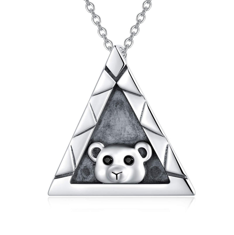 [Australia] - LONAGO Polar Bear Necklace 925 Sterling Silver Cute Bear Pendant Necklace Jewelry for Women 