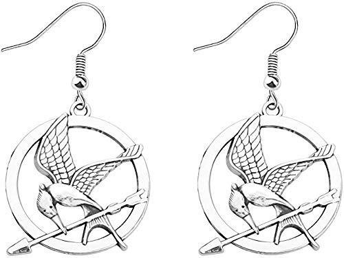 [Australia] - Mockingjay Pendant Necklace The Hunger Games Movie Gift for Film Movies Fans Mockingjay Earrings 