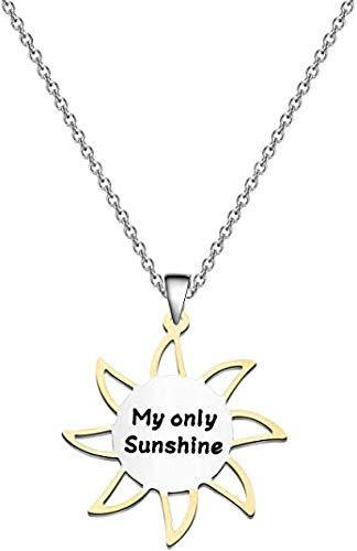[Australia] - BAUNA Sunshine Gift You are My Sunshine Necklace My Only Sunshine Necklace Inspirational Jewelry Friend Encouragement Gift 