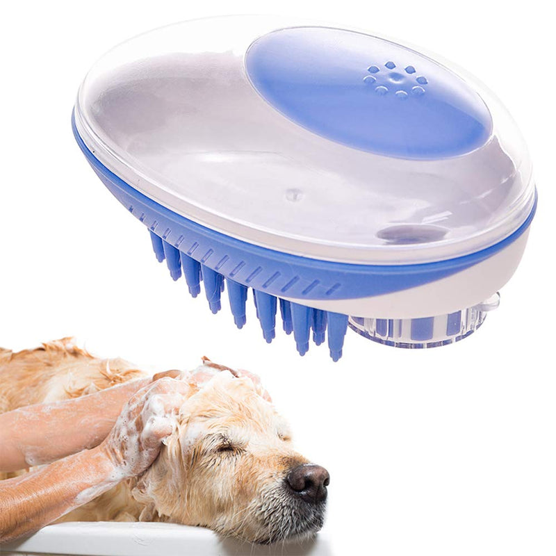 [Australia] - No/Brand Yisika Pet Bath Brush,Pet grooming brush,2 in 1 Massage Brush Foaming Soft Brush Pet Cleaning Hair Multifunctional Tool Pet Bath Grooming Brush 