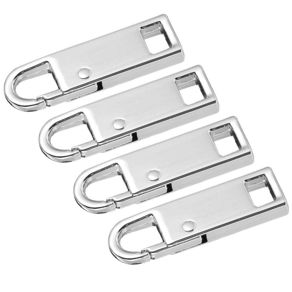 [Australia] - Milisten 5pcs Zipper Pull Tabs Replacement Zip Fixer Zipper Tags Repair for Clothes Suitcase Backpack DIY Craft Silver 