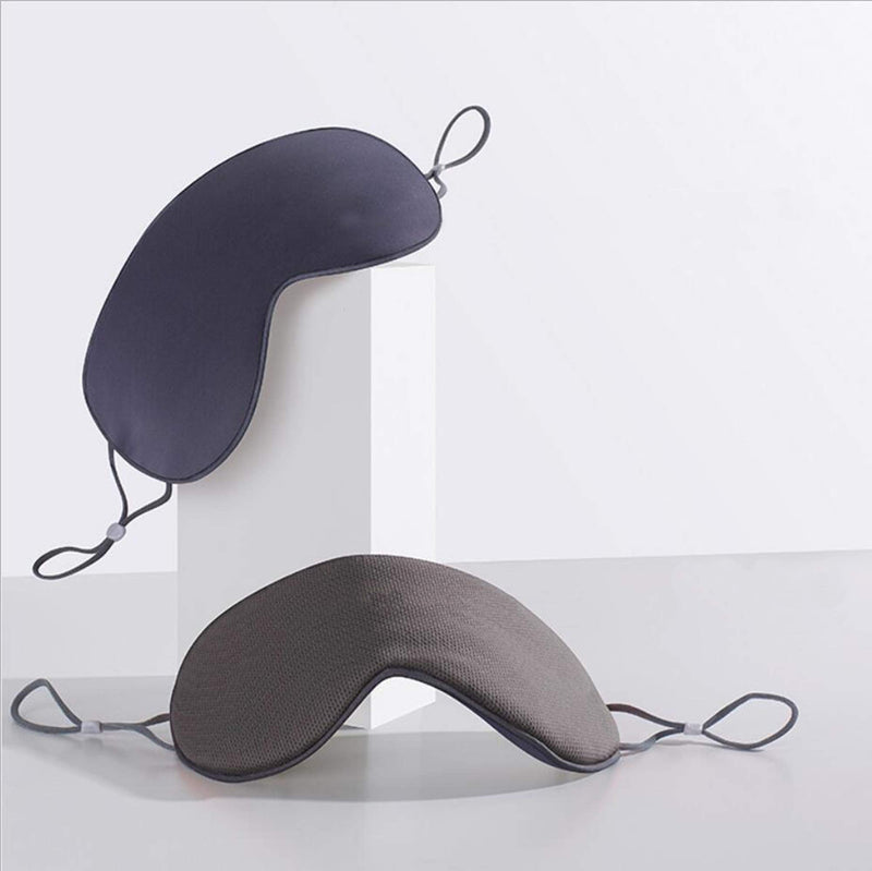 [Australia] - Sleep Eye Mask, Blindfold with Adjustable Ear Loops Warm and Cool Double-Sided, for Travel and Nap (Dark Grey + Light Grey) Dark Grey + Light Grey 
