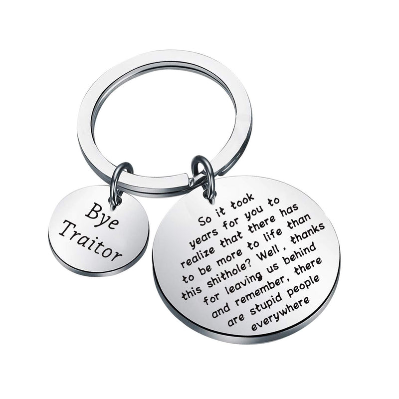 [Australia] - LBSBO Coworker Leaving Gifts Going Away Keychain Retirement Gift By Traitor Gift for Work Colleague Bye Traitor K 