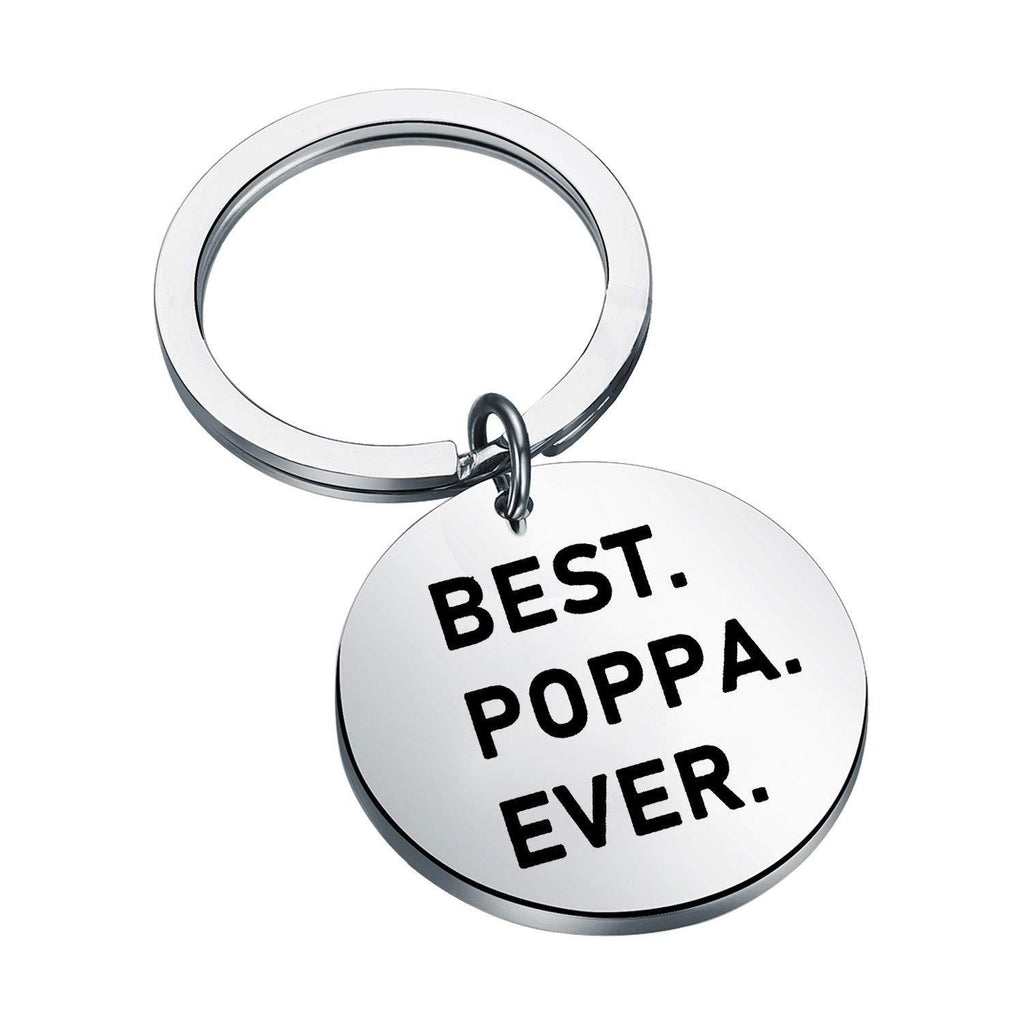 [Australia] - LBSBO Poppa Gift Father's Day Gift Best Poppa Ever Keychain Poppa Birthday Gift Grandpa Gift Grandfather Gift 