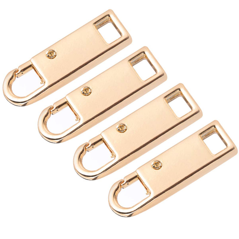 [Australia] - Milisten 5pcs Zipper Pull Tabs Replacement Zip Fixer Zipper Tags Repair for Clothes Suitcase Backpack DIY Craft Gold Golden 