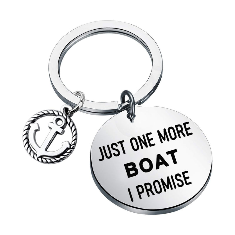 [Australia] - LBSBO Boater Keychain Boating Gifts Just One More Boat I Promise Gifts for Boat Captain Boat Owner Sailboat Enthusiast Gift One More Boat K 