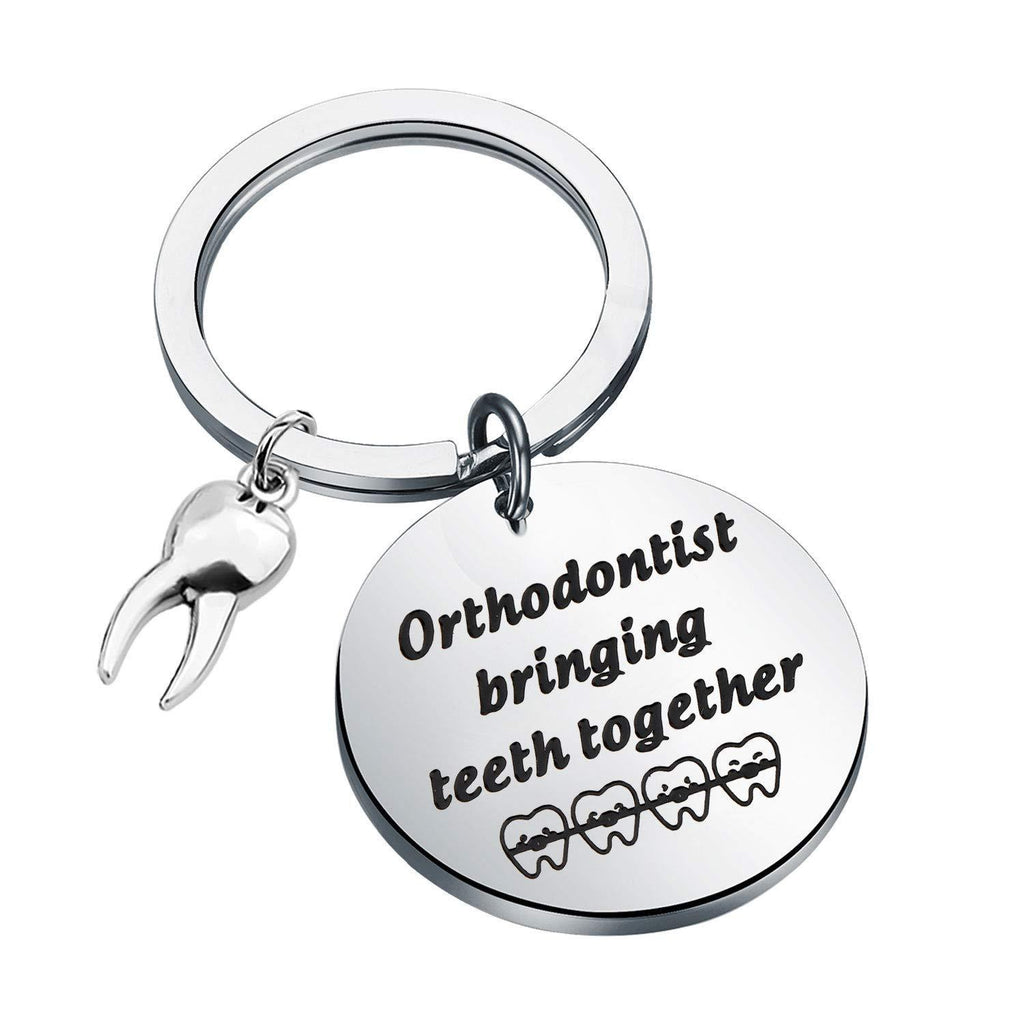 [Australia] - LBSBO Orthodontist Gift Dental Hygienist Gift Dentist Gift Orthodontist Bringing Teeth Together Keychain Teeth Together K 