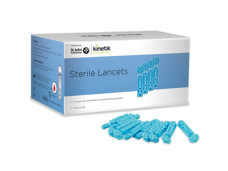 [Australia] - Kinetik Wellbeing Sterile Lancets (Pack of 200) – Used by The NHS – in Association with St John Ambulance – Lancets Available on Prescription 