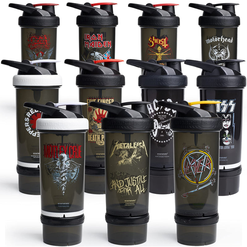 [Australia] - Smartshake Revive Protein Shaker Bottle With Storage 750ml – Iron Maiden Gifts Merchandise Shake Cups for Protein Shakes, Guitar Gifts for Men, Rock Band Collection 