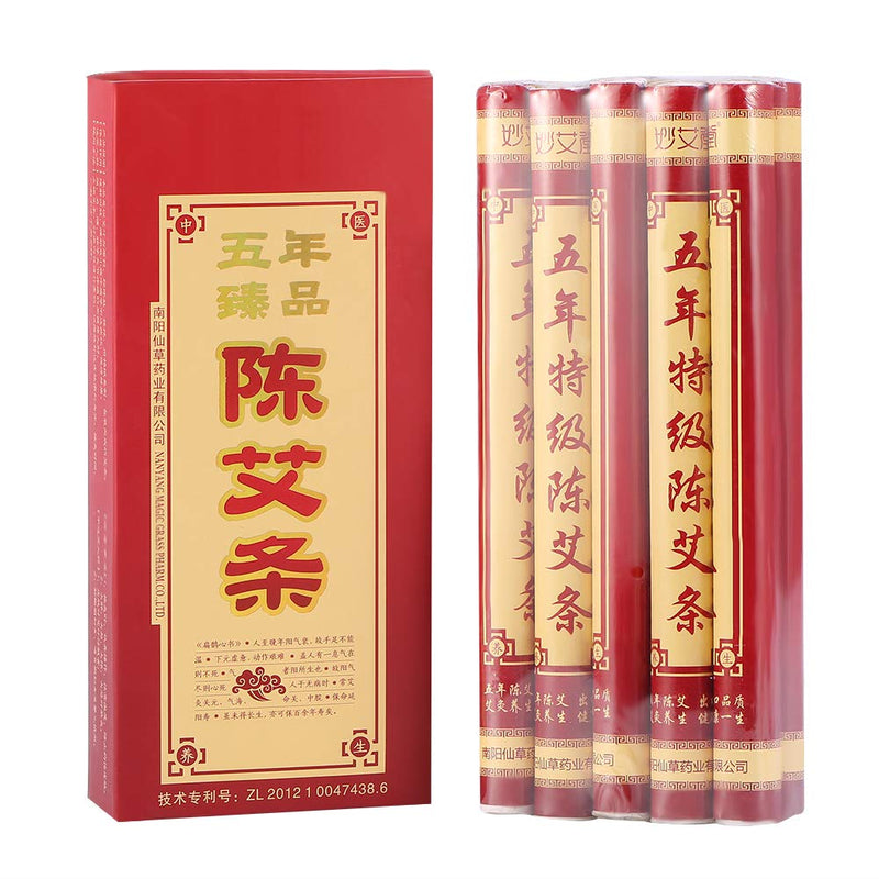 [Australia] - ZJchao 10Pcs Moxibustion Column Stick Moxibustion Health Care Five Years Old Moxa Sticks for Chinese Moxa Massage Therapy 