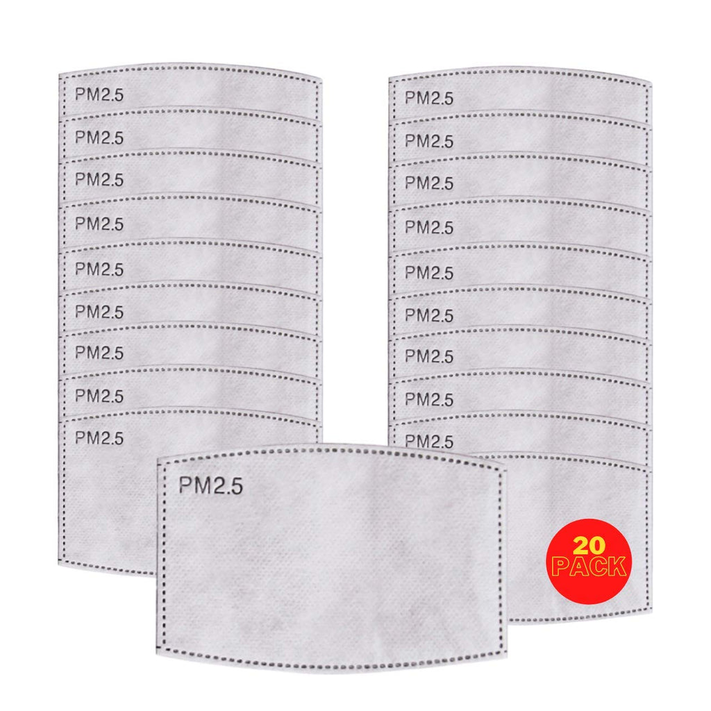 [Australia] - Face Mask Filter x20 GENERISE Filters for Face Masks UK Stock - Replaceable Carbon Activated Face Mask Filters 