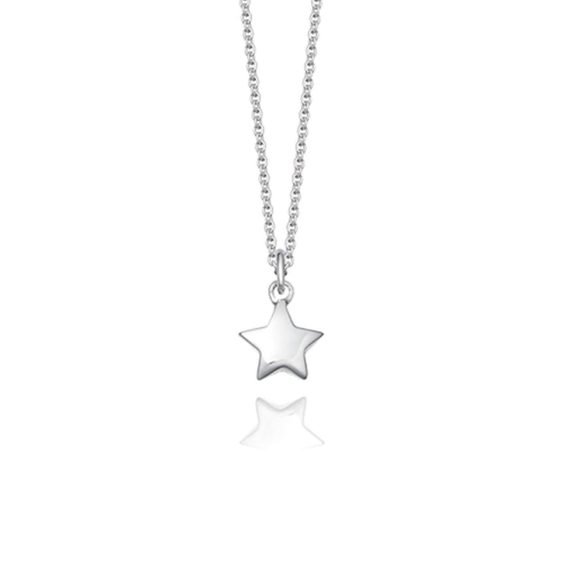 [Australia] - Gewellery Solid 925 Sterling Silver Star Pendant Necklace for Women with 16” Sterling Silver Chain Comes With A Lovely Soft Gift Pouch 