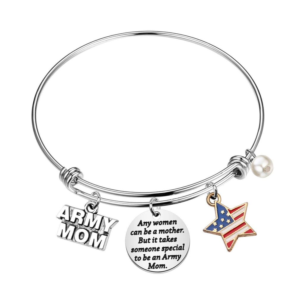 [Australia] - AKTAP Military Mom Bracelets Military Family Mother Gift It Takes Someone Special To Be An Army Mom/Navy Mom/Air Force Mom Deployment Jewelry for Mom Armymom Bracelets 