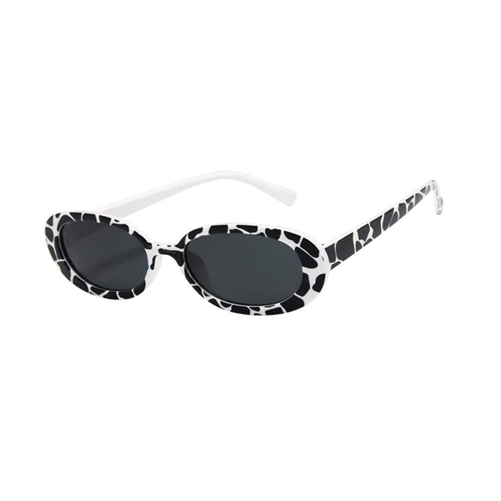 [Australia] - SOIMISS Fashion Sunglasses Cow Pattern Trendy Cute Small Frame Eyewear Oval Spotted Eyeglasses for Women Girls 