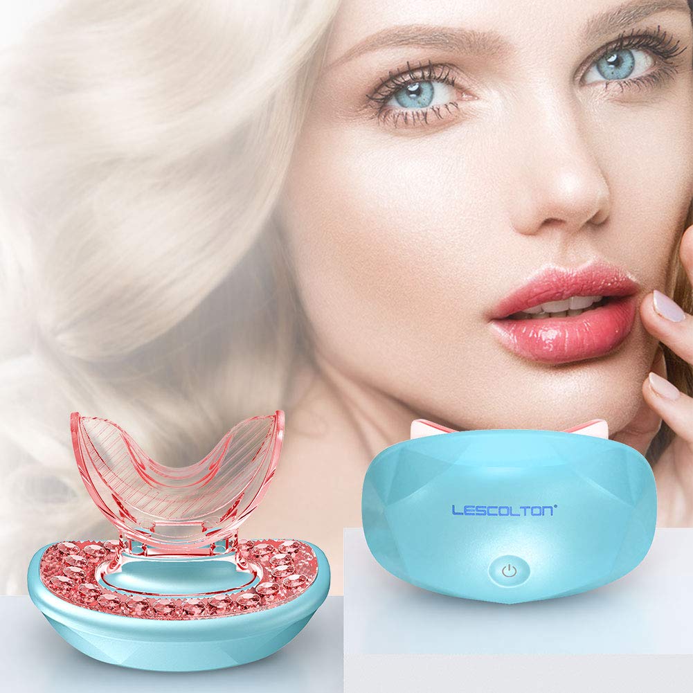 [Australia] - Lescolton Anti Aging Lip Care Anti Aging Lip Lines Treatment Rechargeable Lip Enhancer Tool Light Therapy Lip Care for Sexy Lips (Blue) Blue 