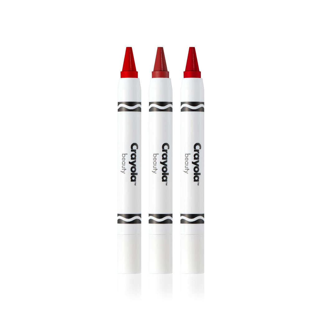 [Australia] - Crayola Lip Crayon Trio - Perfect Reds For Women 3 x 0.07 oz Lipstick 