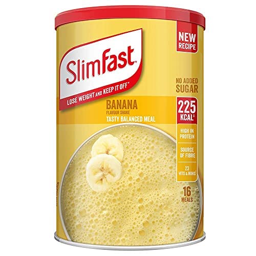 [Australia] - SlimFast Balanced Meal Shake, Healthy Shake for Balanced Diet Plan with Vitamins and Minerals, High in Fibre, Banana Flavour, 16 Servings, 584 g (Pack of 1) 