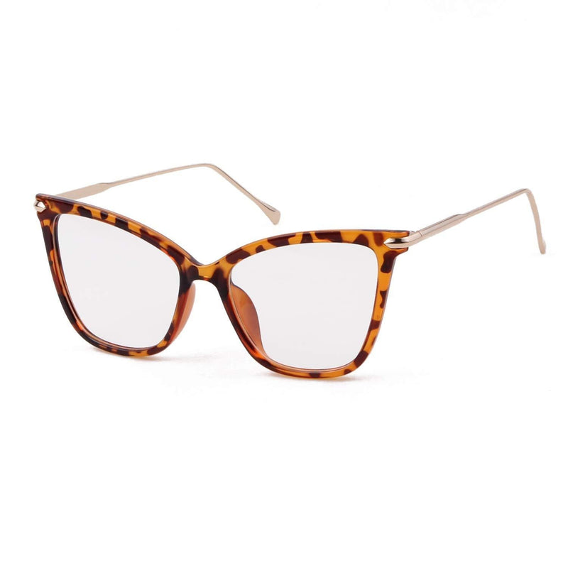 [Australia] - Cat Eye Glasses, Fashion Retro Decorative Glasses, Cateye frame Clear Lens Glasses for Women Turtle 