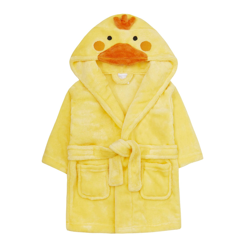 [Australia] - Metzuyan Baby Girls & Boys Plush Fleece Animal Dressing Gown 0-24 Months 0-6 Months Duck 